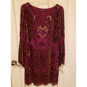 Hale Bob Velvet Burnout Dress Size Small NWT